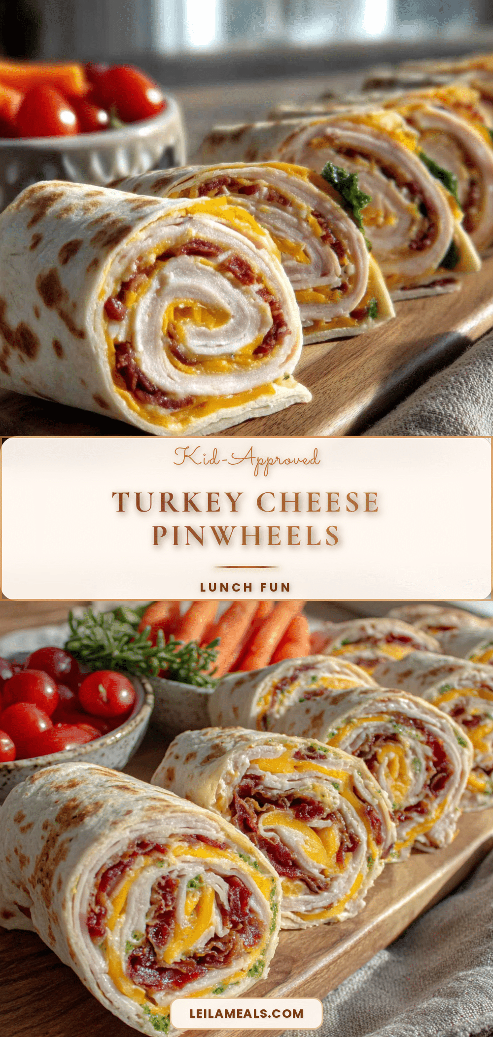 turkey and cheese pinwheel lunch wraps recipe