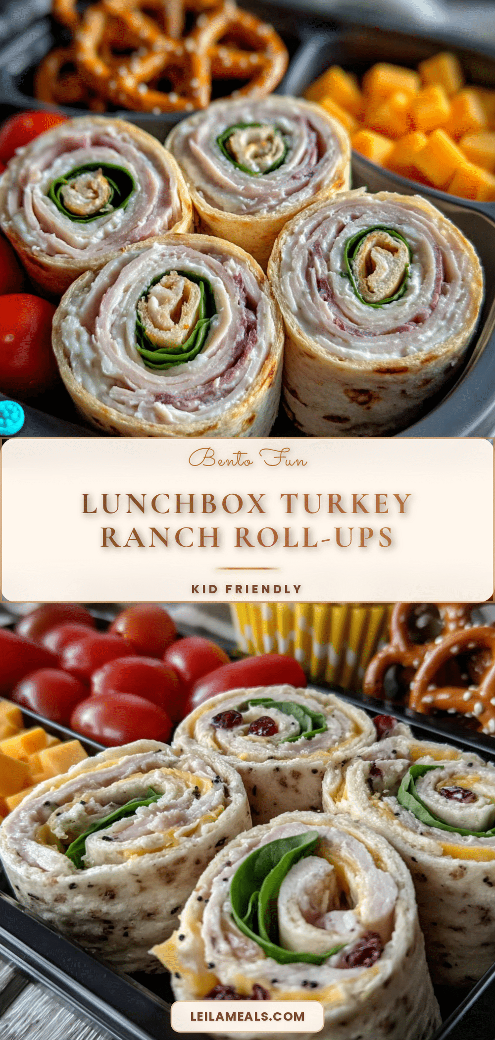turkey ranch roll-ups bento box recipe