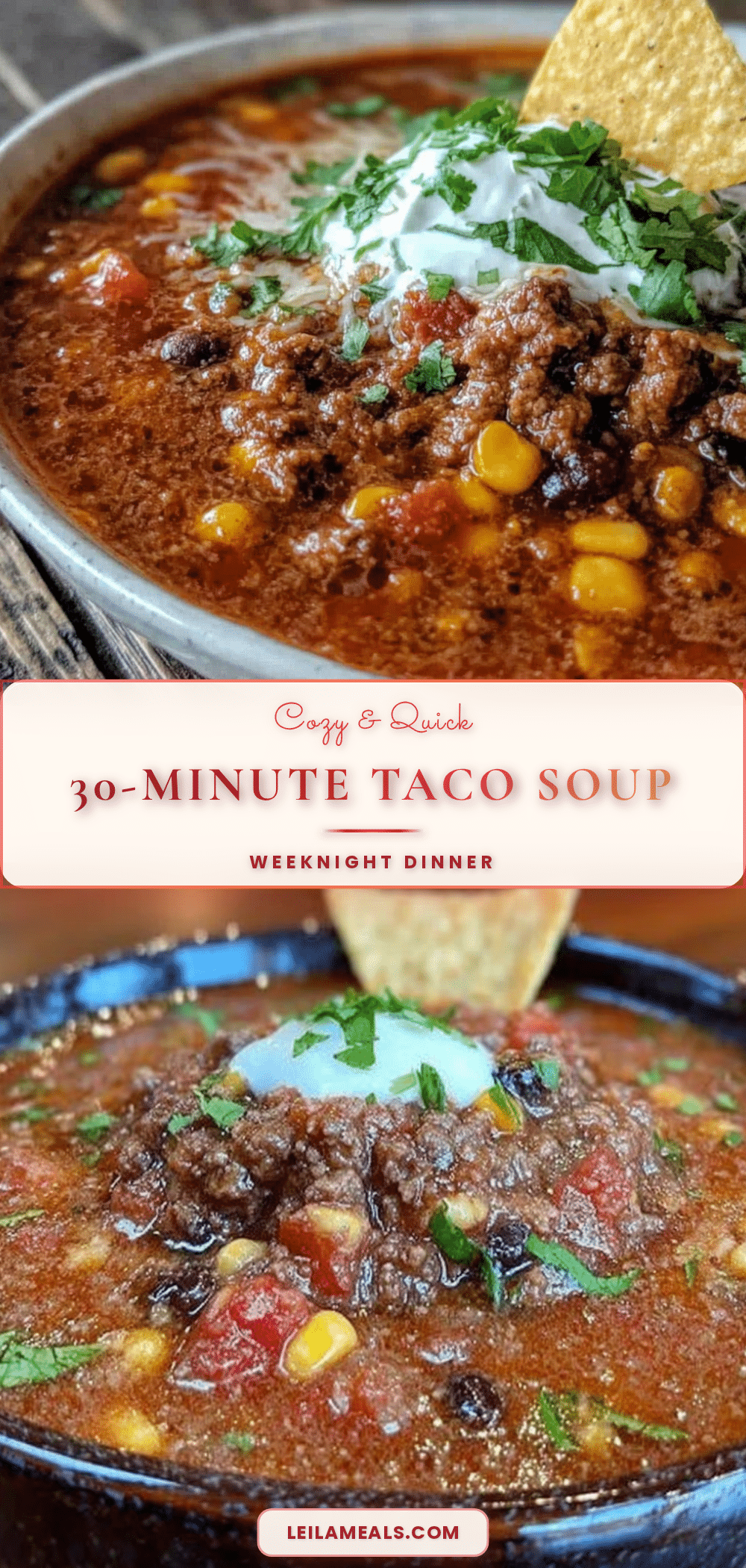 30-minute taco soup recipe