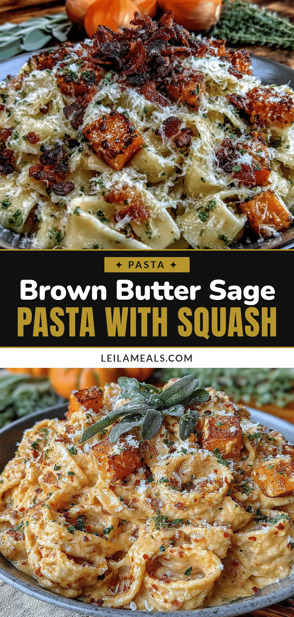 brown butter butternut squash pasta recipe