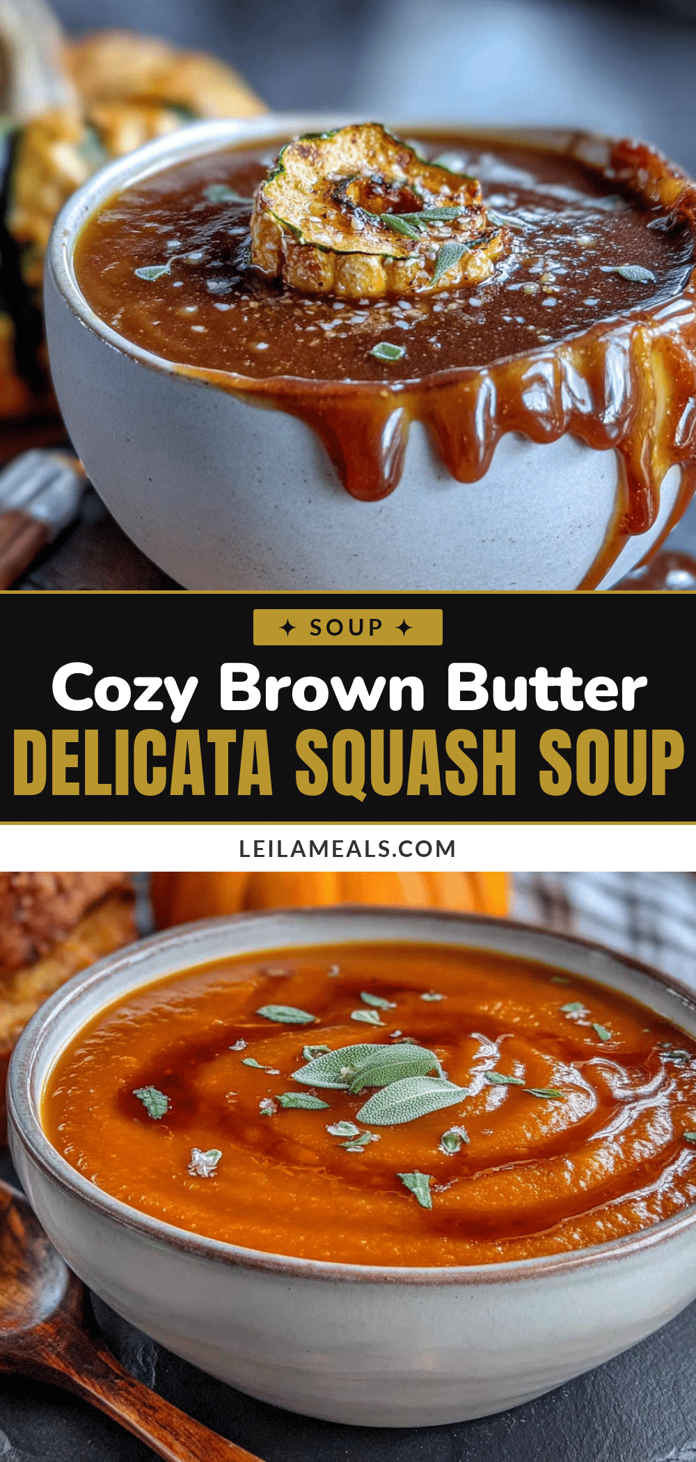 brown butter delicata squash soup recipe