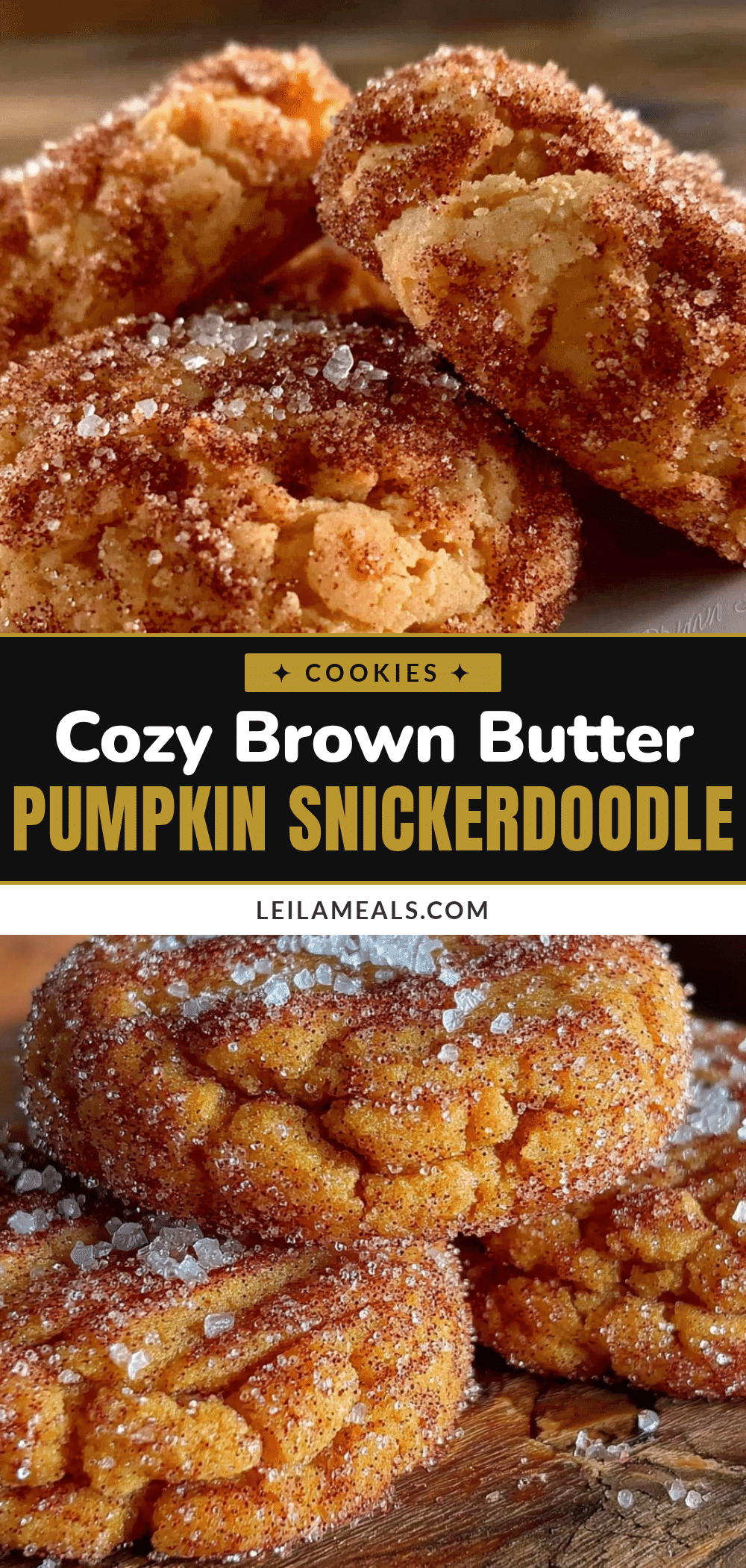 brown butter pumpkin snickerdoodle cookies recipe