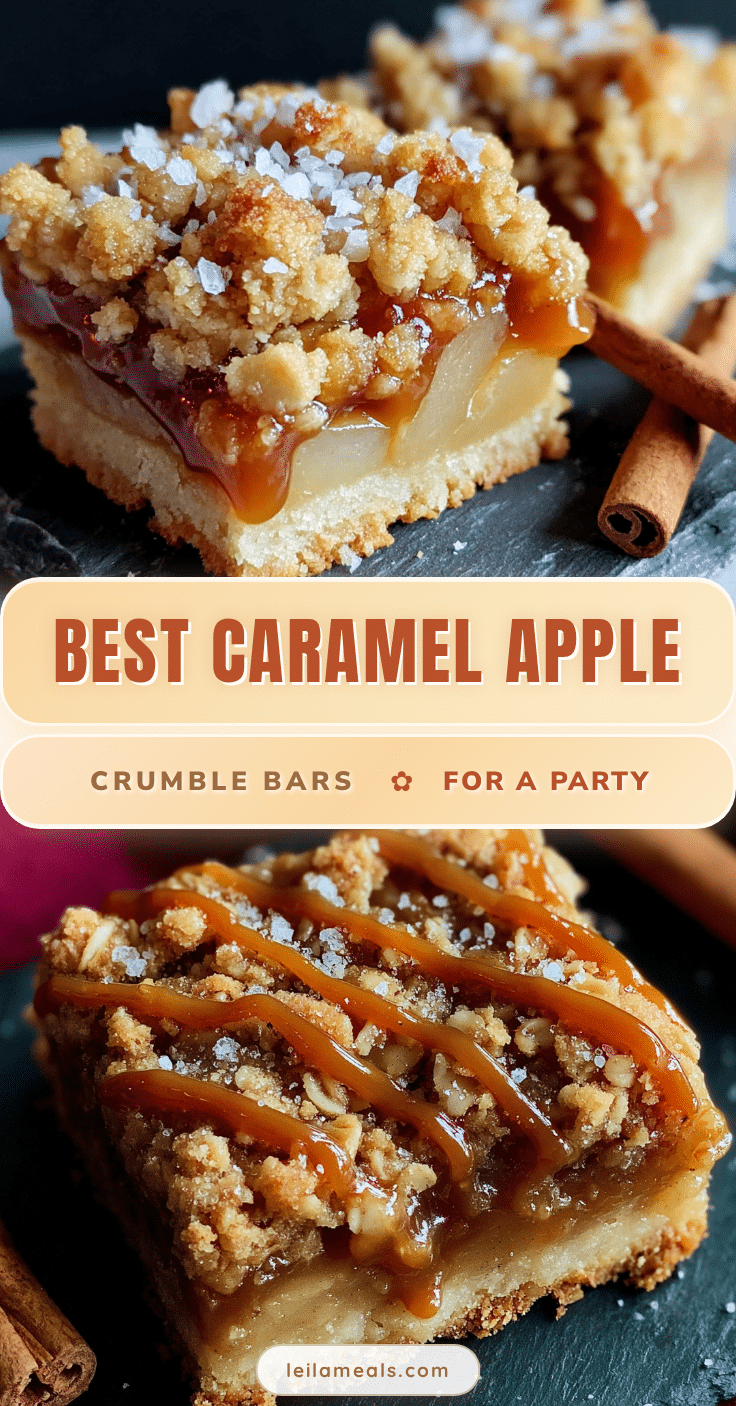 caramel apple crumble bars recipe