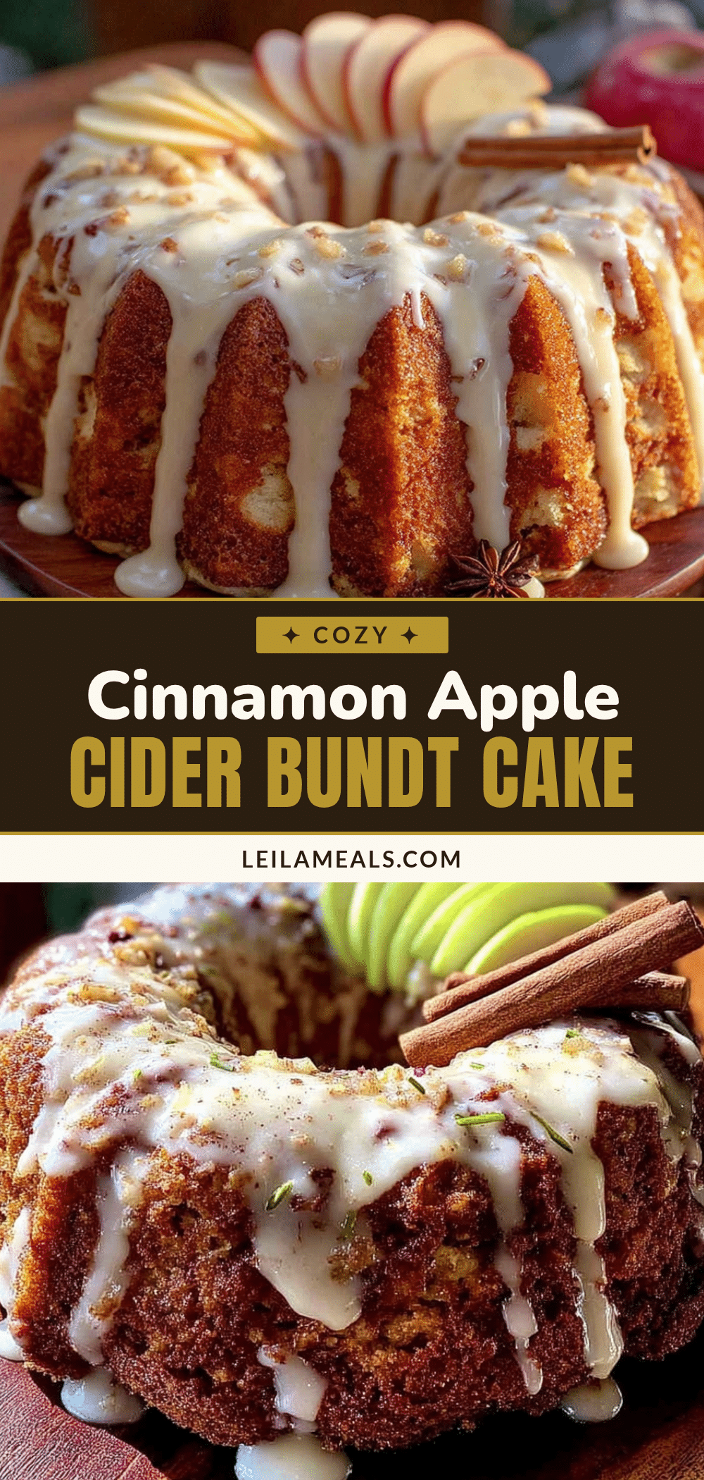 cinnamon apple cider bundt cake recipe