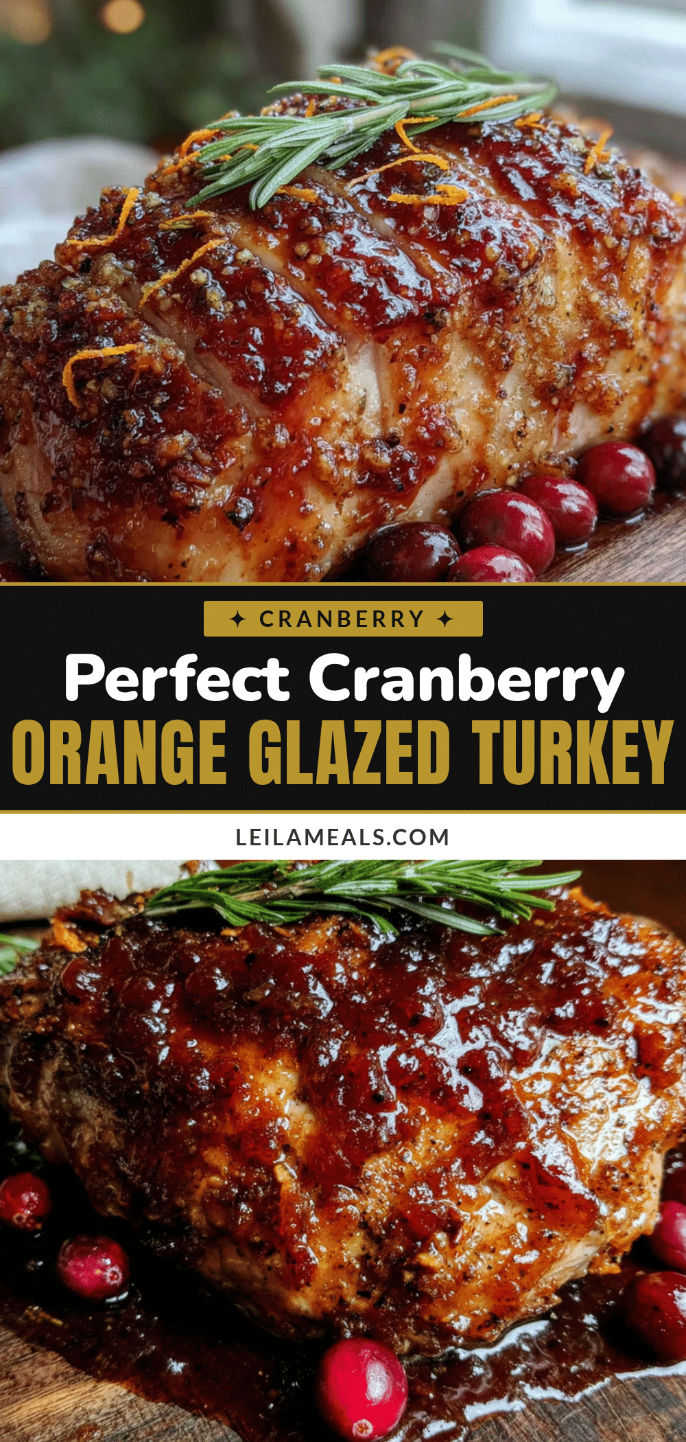 cranberry orange glazed turkey breast for two recipe