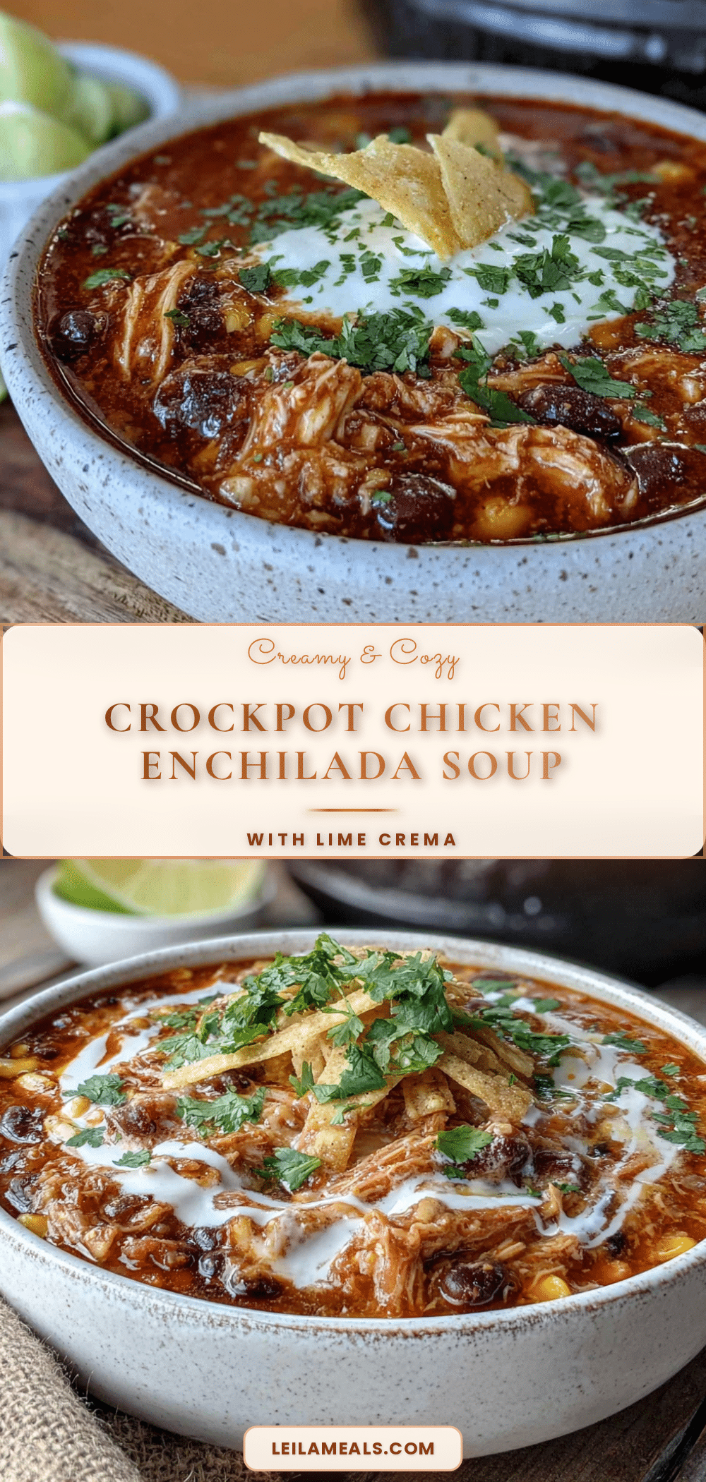 creamy crockpot chicken enchilada soup recipe