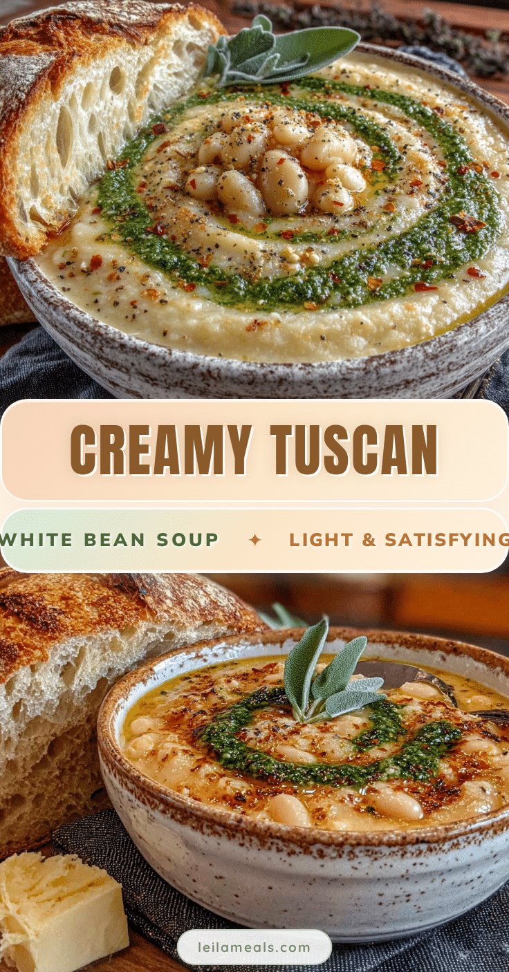 creamy Tuscan white bean soup recipe