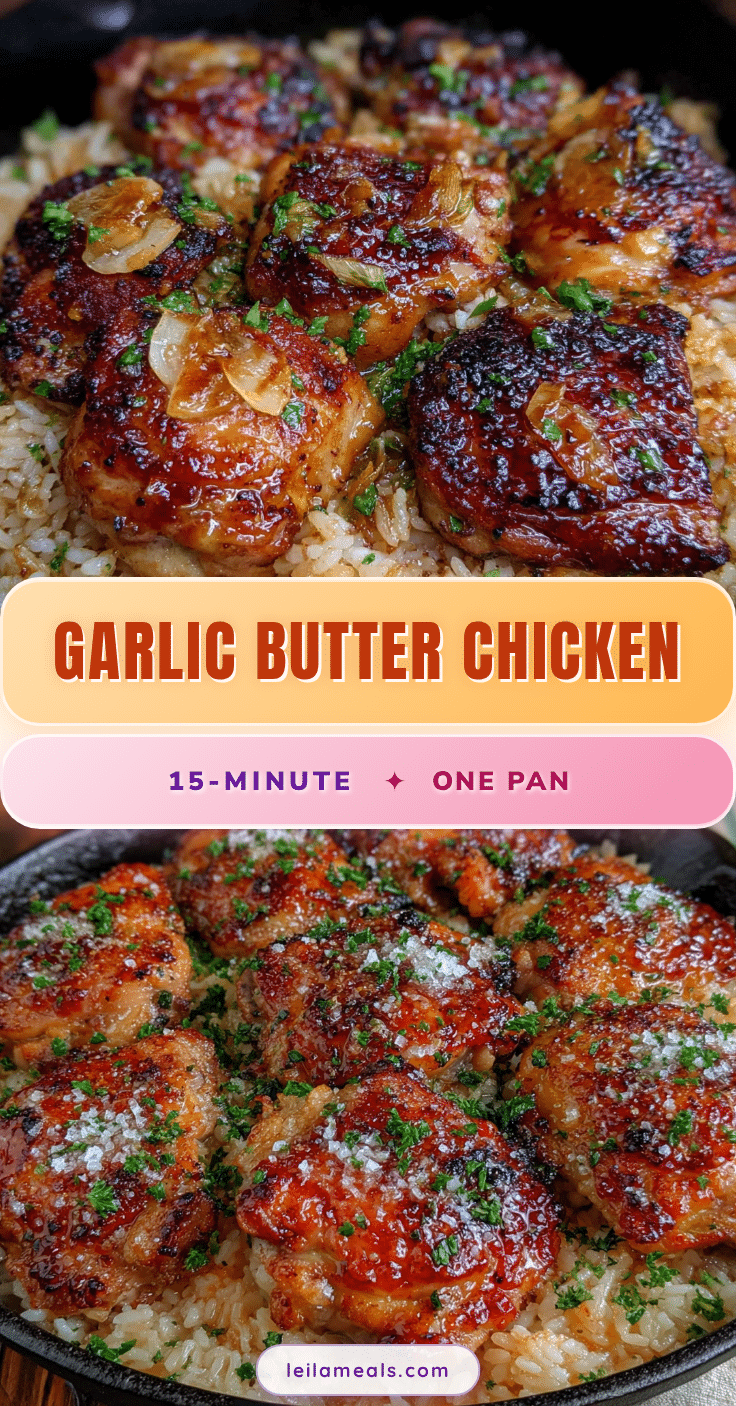 easy garlic butter chicken and rice recipe
