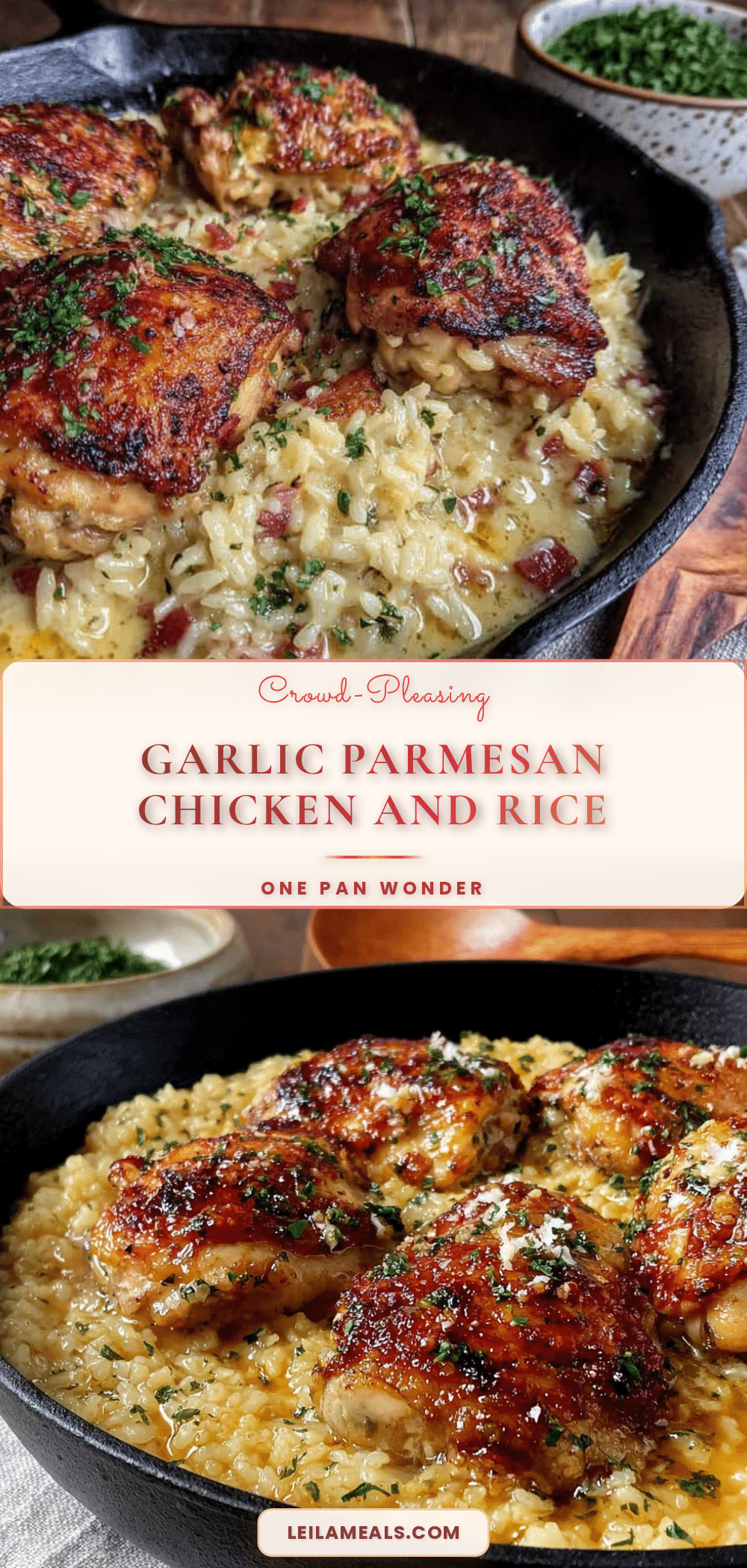 garlic parmesan chicken and rice recipe