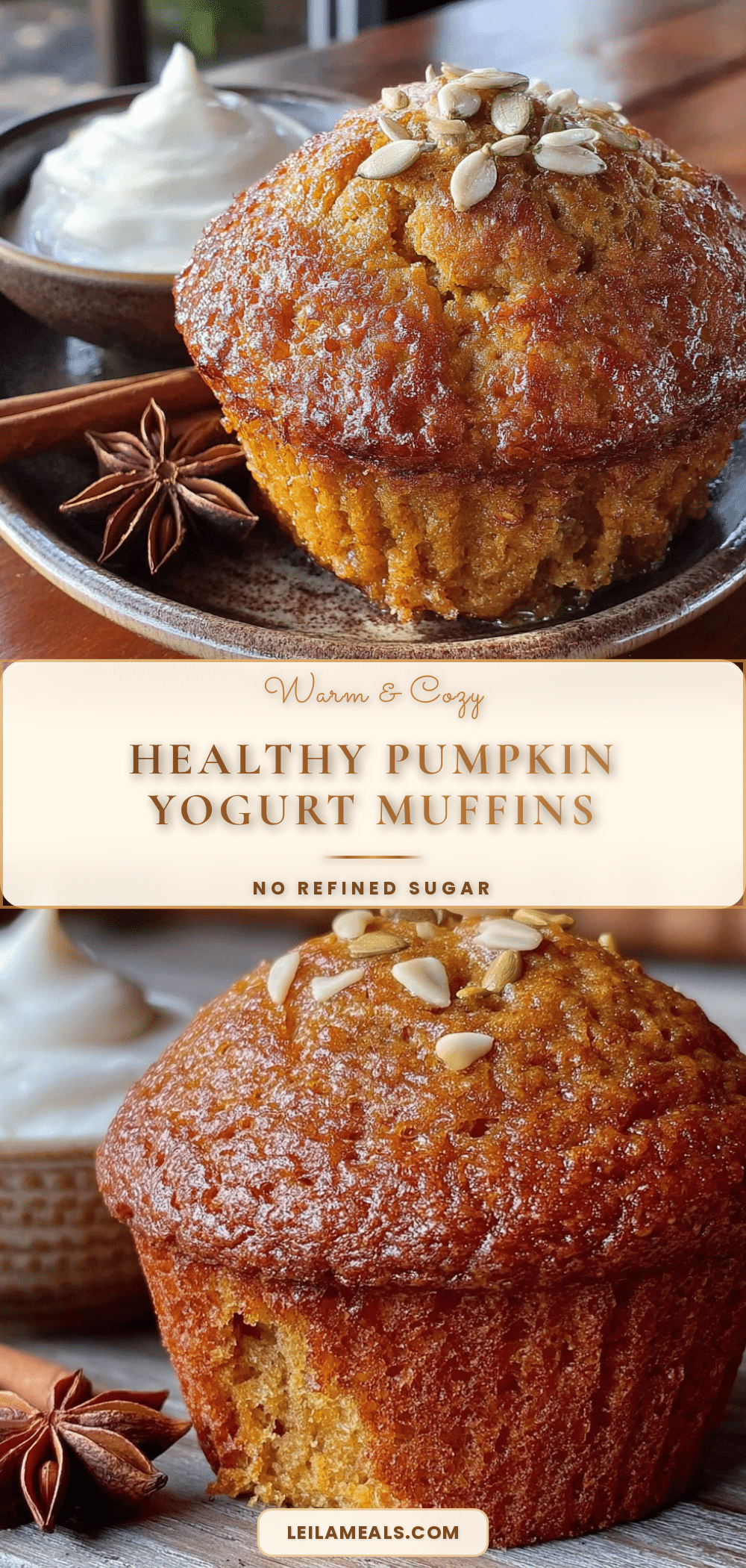 Greek yogurt pumpkin muffins recipe