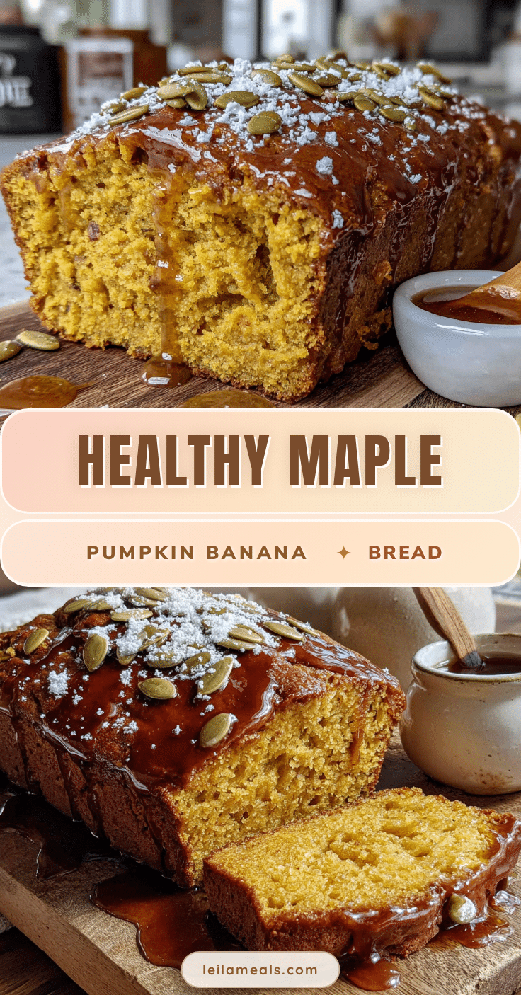 healthy maple pumpkin banana bread recipe