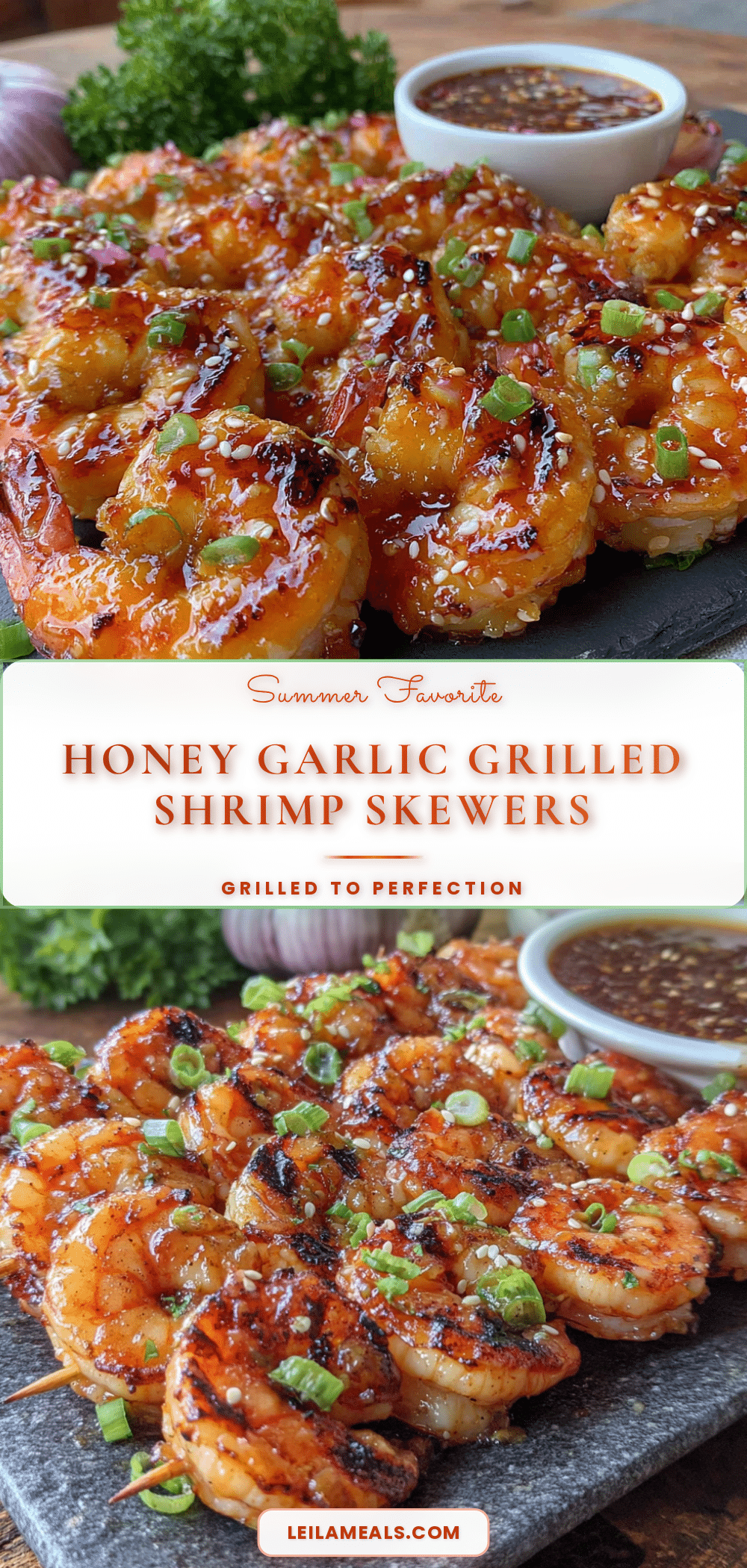 honey garlic grilled shrimp skewers recipe