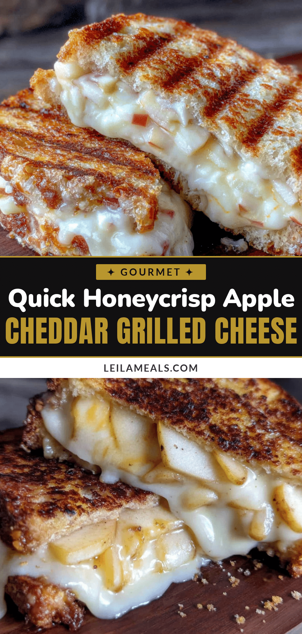 Honeycrisp Apple Cheddar Grilled Cheese recipe