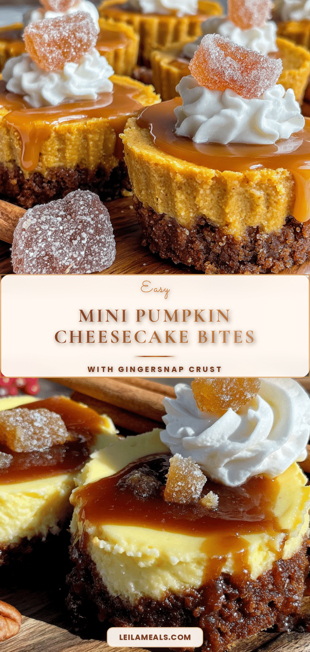mini pumpkin cheesecake bites recipe