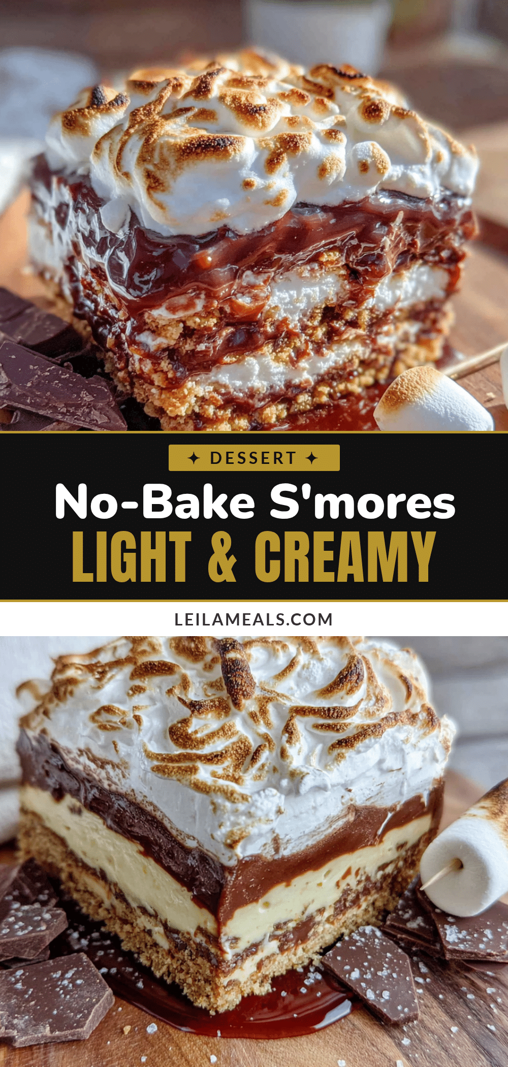 no-bake smores icebox cake recipe