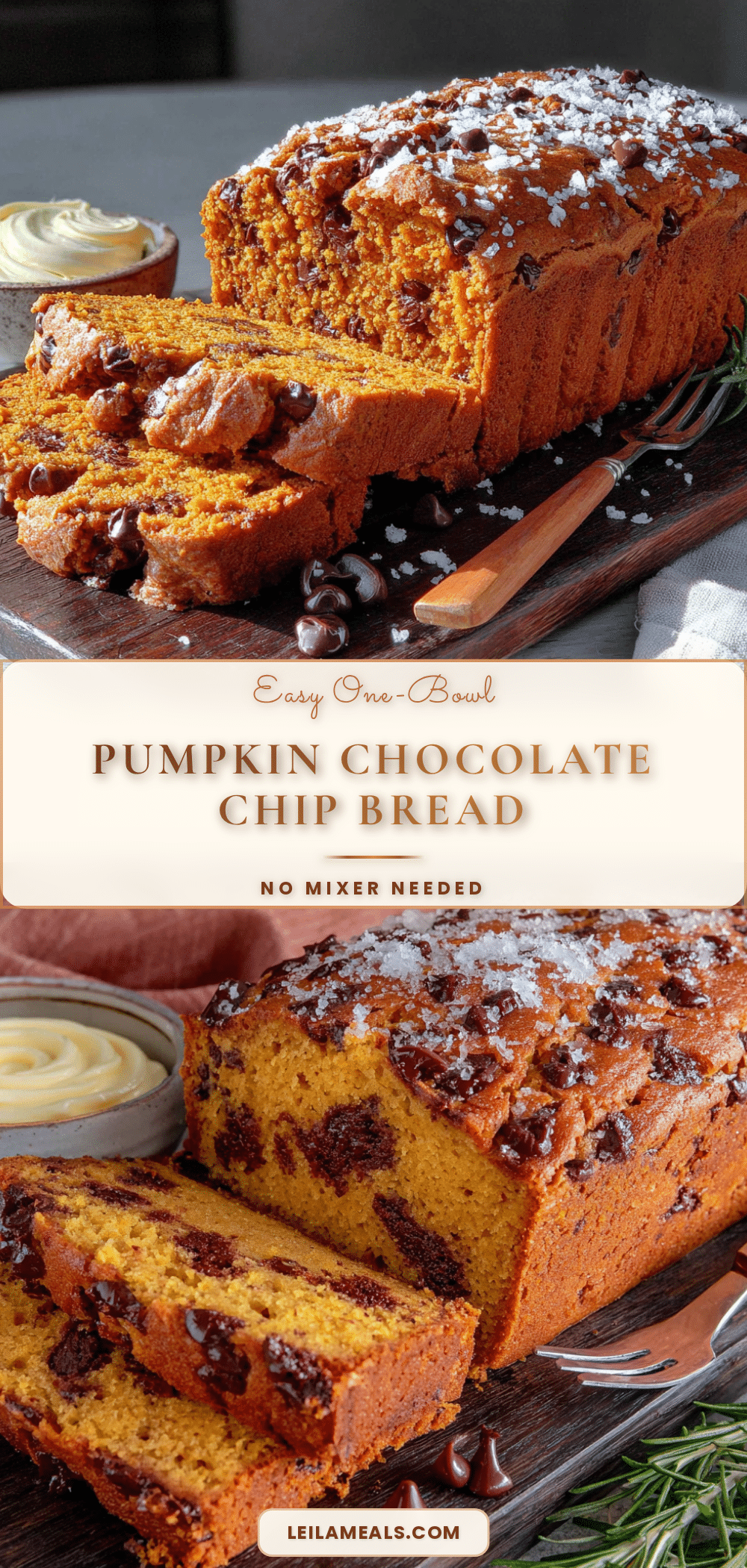 one-bowl pumpkin chocolate chip bread recipe