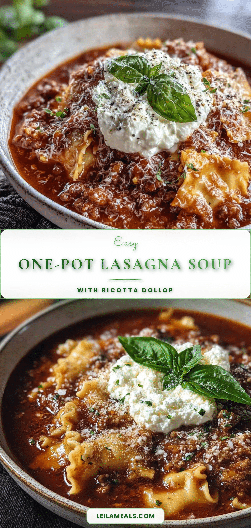 one pot lasagna soup recipe