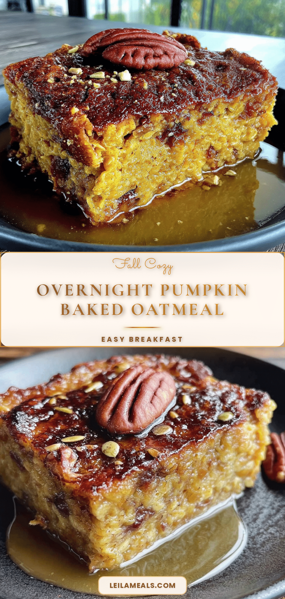 overnight pumpkin baked oatmeal recipe