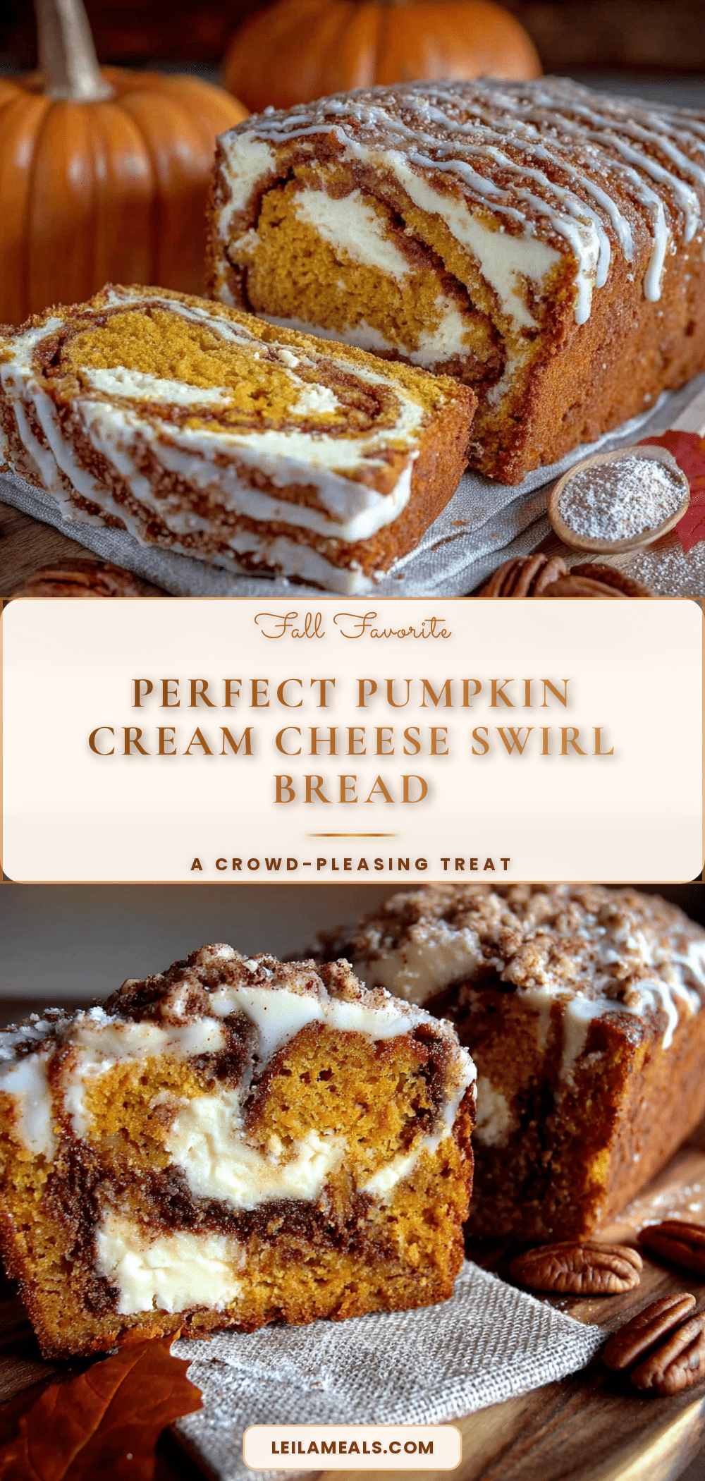 pumpkin cream cheese swirl bread recipe