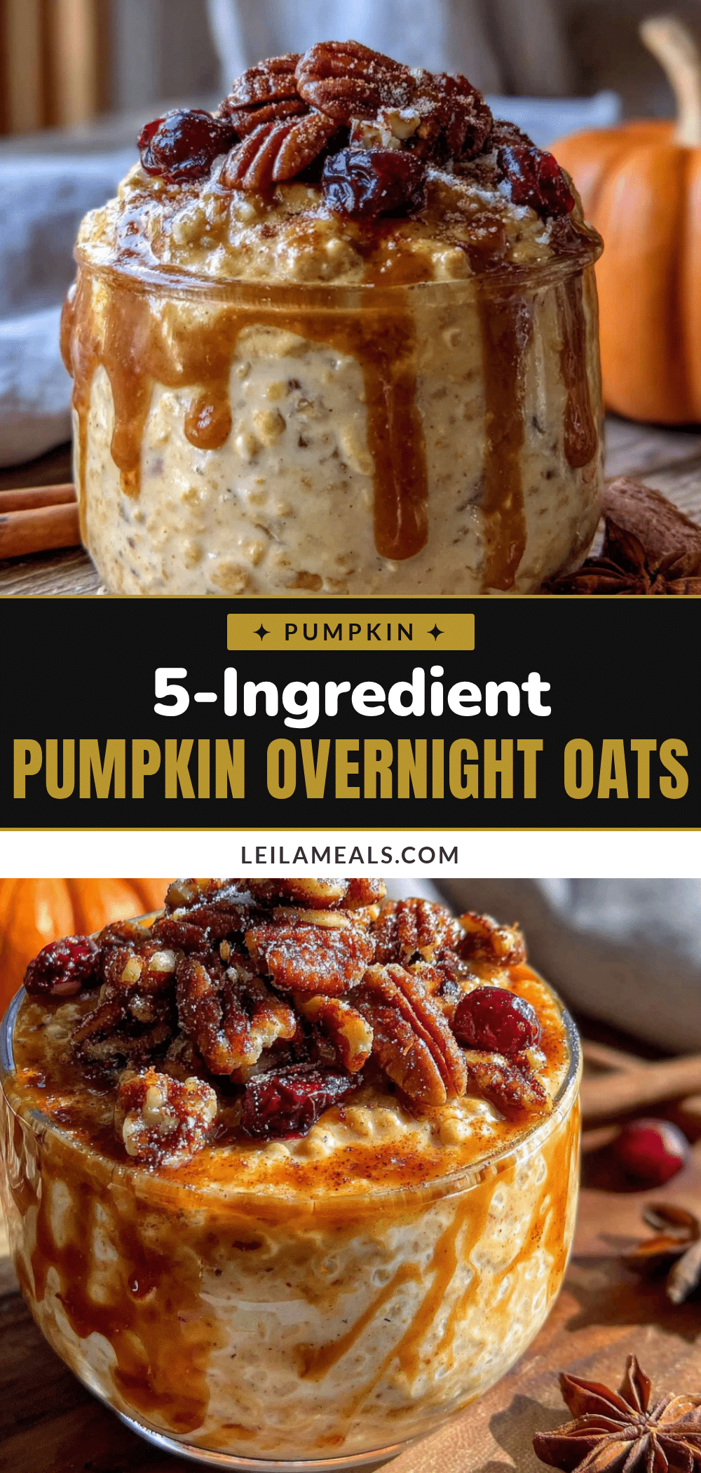 pumpkin spice overnight oats recipe