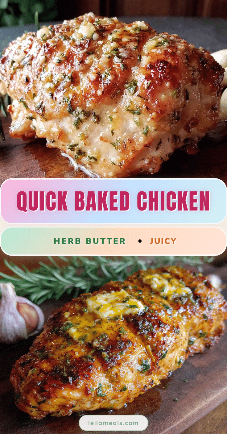 quick baked chicken breast with herb butter recipe