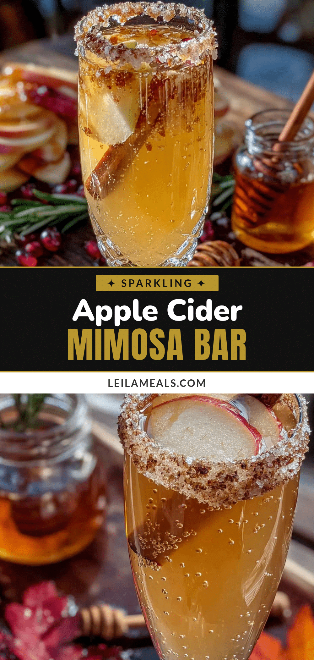 sparkling apple cider mimosa bar recipe