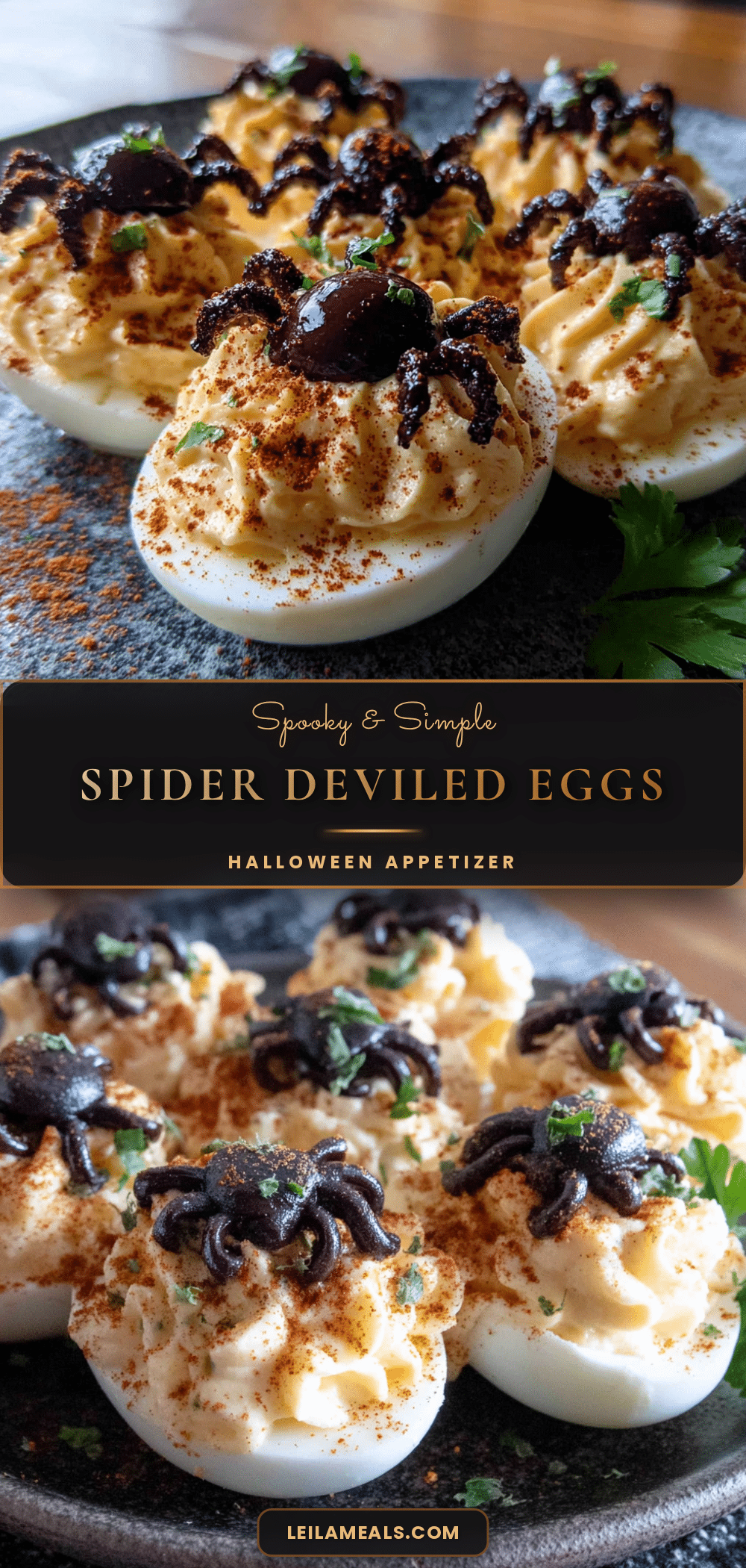 spider deviled eggs recipe