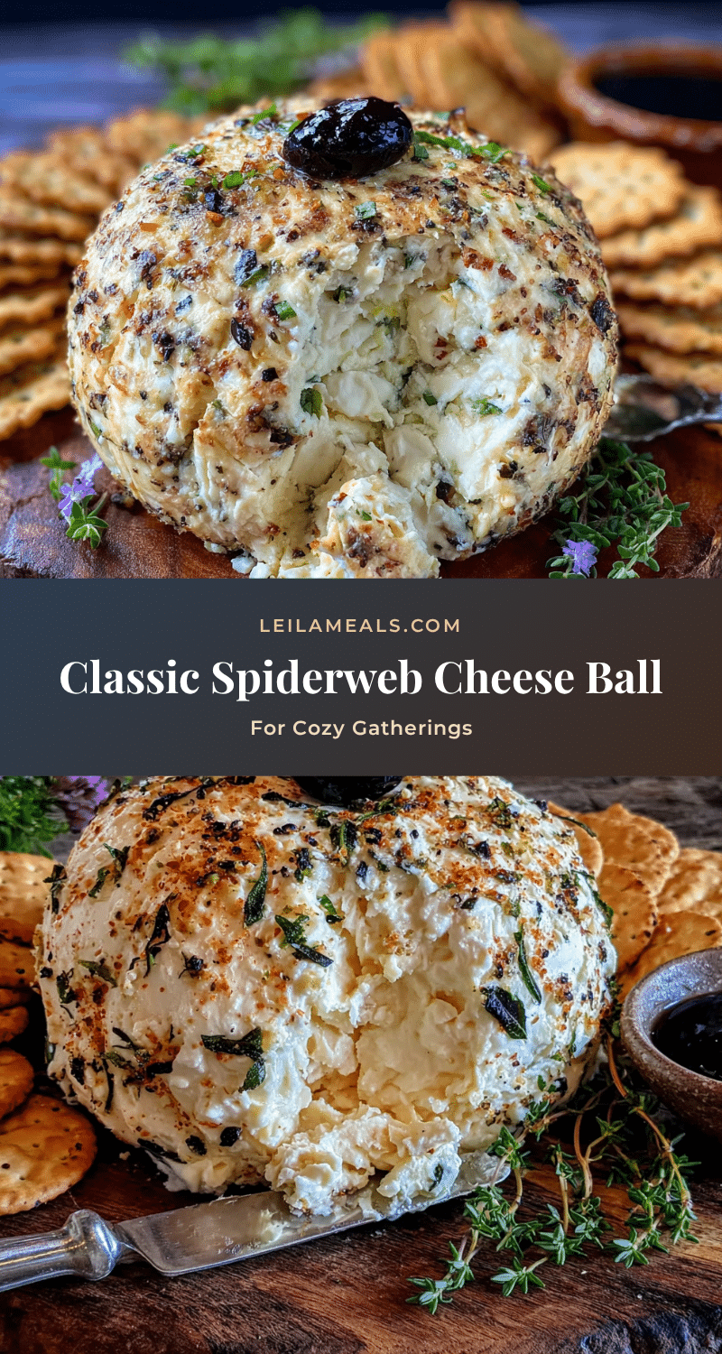 spiderweb cheese ball recipe
