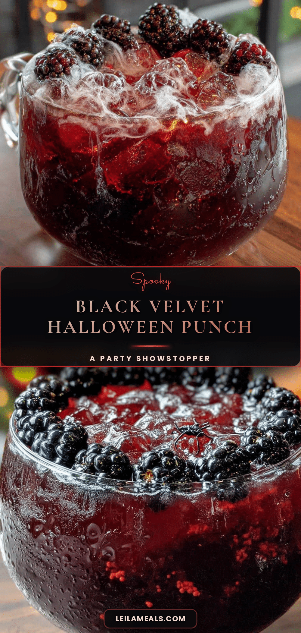 Spooky Black Velvet Halloween Punch recipe